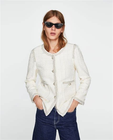 chanel style jackets zara|chanel style jacket plus size.